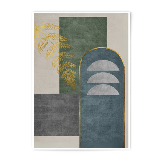 Abstract Photographic Print, Geometric Shapes Art, Botanical Wall Decor, Minimalist Art Print, Contemporary Wall Art, Home Decor - Tawshia