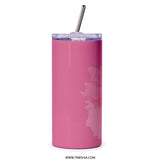 Arabic Script Tumbler, Coffee and Friendship, Perfect Blend Tumbler, Arabic Calligraphy Tumbler, Trendy Pink Tumbler, Unique Gift Idea - Tawshia