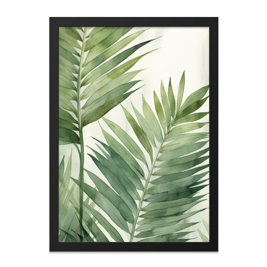 Tropical Palm Leaves Wall Art, Watercolor Greenery Print, Botanical Art, Modern Home Decor, Nature Inspired Artwork - Tawshia