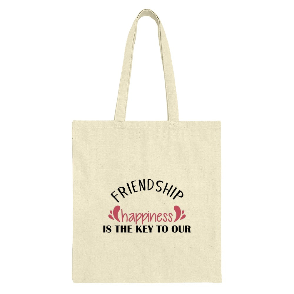 Friendship Happiness Tote Bag, Inspirational Tote Bag, Friend Gift Idea, Motivational Tote Bag, Everyday Tote Bag, Gift Tote - Tawshia