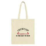 Friendship Happiness Tote Bag, Inspirational Tote Bag, Friend Gift Idea, Motivational Tote Bag, Everyday Tote Bag, Gift Tote - Tawshia