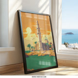 Mosque Wall Art, Coastal Minaret Print, Islam Decor, Middle East Landscape, Vacation Art, Exotic Mosque, Beach Art Print, Architecture Art - Tawshia