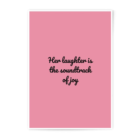 Laughter Soundtrack Joy Photographic Prints, Inspirational Quote Art, Pink Wall Decor, Positive Affirmation Print, Home Decor, Gift Idea - Tawshia