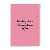 Laughter Soundtrack Joy Photographic Prints, Inspirational Quote Art, Pink Wall Decor, Positive Affirmation Print, Home Decor, Gift Idea - Tawshia