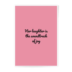 Laughter Soundtrack Joy Photographic Prints, Inspirational Quote Art, Pink Wall Decor, Positive Affirmation Print, Home Decor, Gift Idea - Tawshia