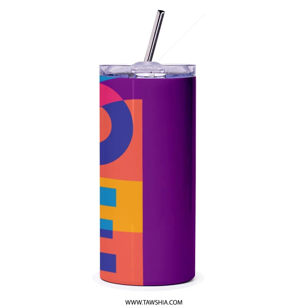 Colorful Tall Drink Tumbler with Straw product type