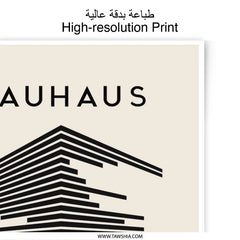 Bauhaus Ausstellung 1919 Photographic Print, Minimalist Art Poster, Geometric Wall Decor, Modern Home Gift, Architecture Exhibition Print - Tawshia