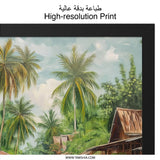 Thai River Wall Art, Longtail Boat Print, Thailand Art, Tropical Landscape, Exotic Travel Decor, Southeast Asia Wall Decor, River Life - Tawshia