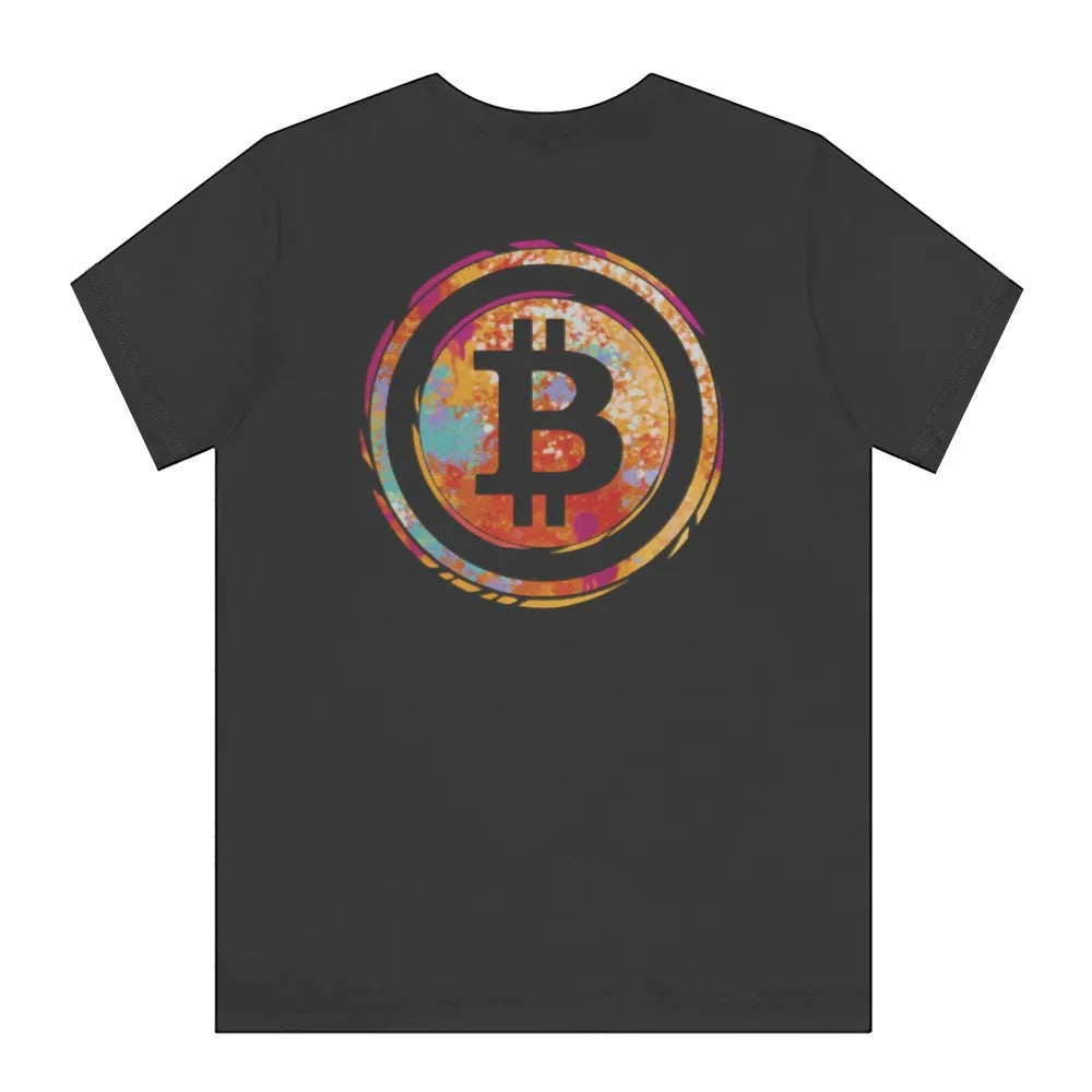 Colorful Bitcoin Logo Back Print Graphic Tee product