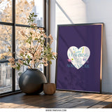 Learning is Life's Adventure Wall Art, Kids Room Decor, Educational Print, Classroom Poster, Heart Wall Art, Space Wall Art - Tawshia