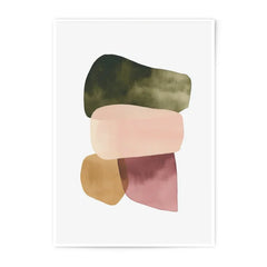 Abstract Shapes Photographic Print, Modern Art Print, Minimalist Wall Decor, Earth Tones Art, Home Decor, Living Room Art, Gallery Wall Art - Tawshia