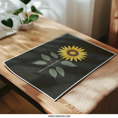 Sunflower Photographic Print, Floral Art, Botanical Wall Decor, Modern Home Art, Flower Photography, Sunflower Art Print, Wall Art - Tawshia