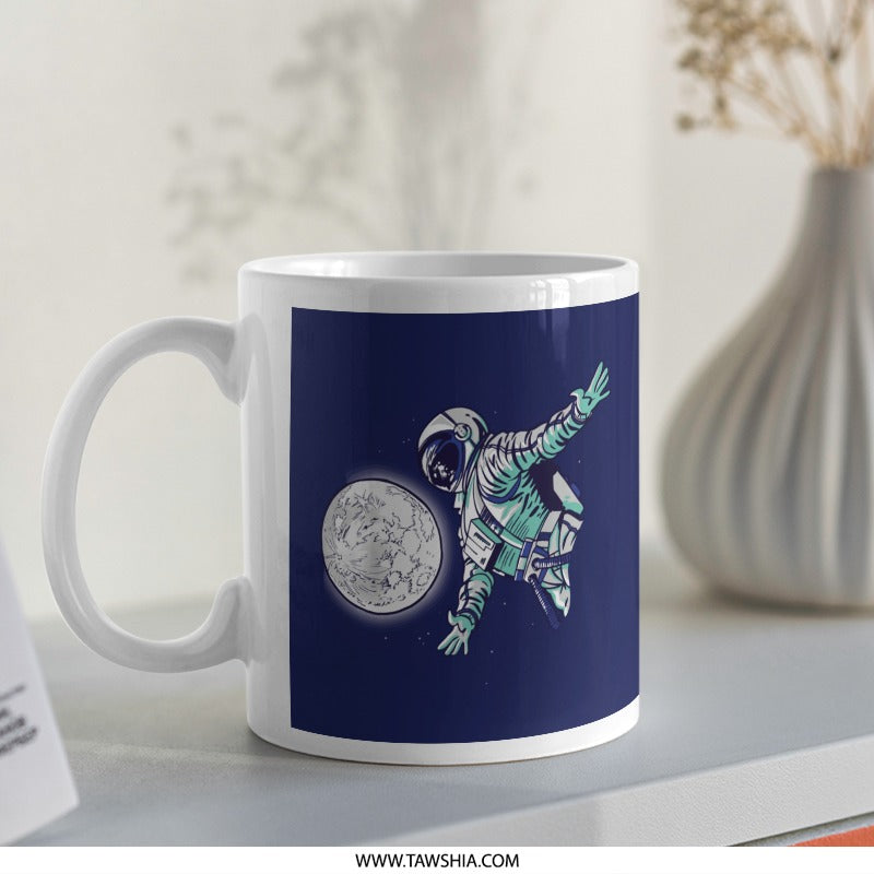 Astronaut Floating in Space Artistic Mug product