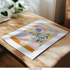 Floral Photographic Print, Flower Bouquet Art Print, Pink Wall Decor, Still Life Photography, Botanical Art, Home Decor, Gift Idea - Tawshia