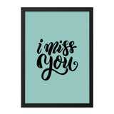 I Miss You Wall Art, Minimalist Art, Home Decor, Love Gift, Modern Wall Decor, Wall Hanging, Trendy Room Decor - Tawshia