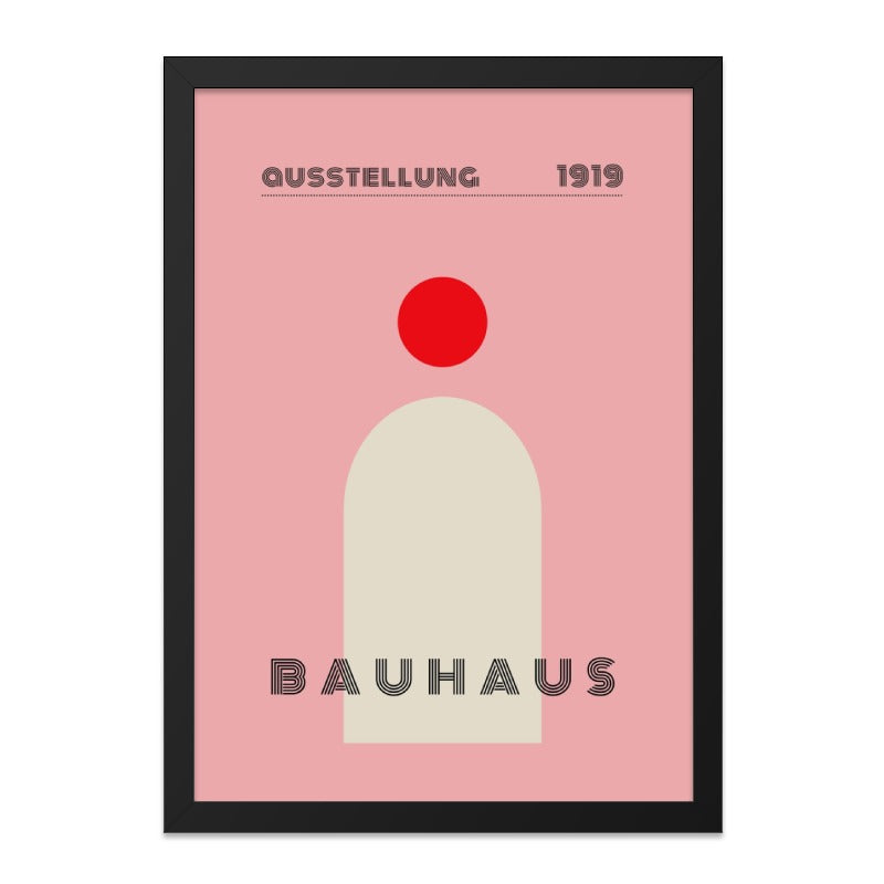Bauhaus Ausstellung 1919 Wall Art, Modernist Print, Geometric Poster, Exhibition Decor, Minimalist Art, Home Decor - Tawshia