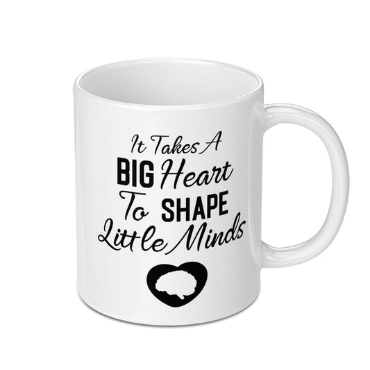 Teacher Appreciation Mug, Big Heart Shape Minds, Educator Gift Idea, Thank You Present, Student Mentor Coffee Cup, Teaching Staff - Tawshia