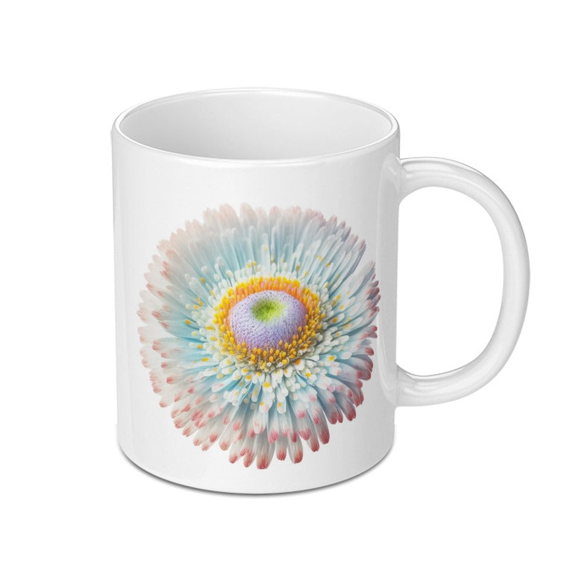 Floral Mug, Daisy Mug, Flower Mug, Botanical Mug, Colorful Flower Mug, Garden Mug, Flower Lover Gift, Unique Mug, Coffee Mug, Tea Mug - Tawshia