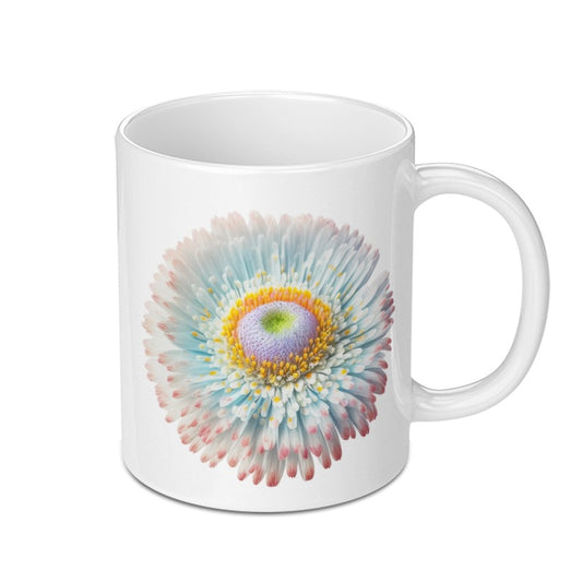 Floral Mug, Daisy Mug, Flower Mug, Botanical Mug, Colorful Flower Mug, Garden Mug, Flower Lover Gift, Unique Mug, Coffee Mug, Tea Mug - Tawshia