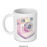 Retro Camera Mug, Pastel Aesthetic Mug, Vintage Camera, Photo Gift, Photography Lover Gift, Camera Lover Mug, Artsy Mug - Tawshia
