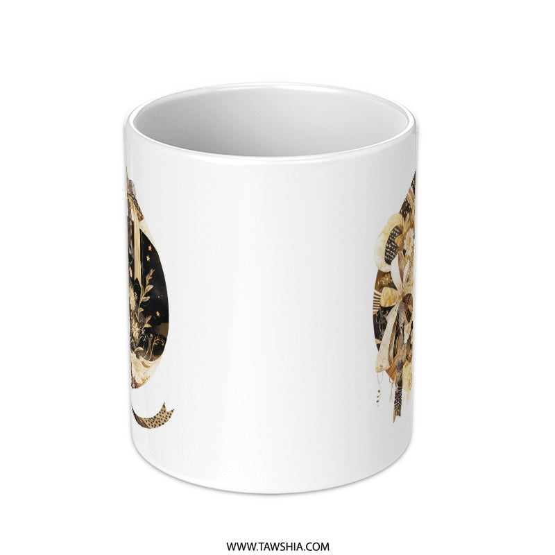 Floral Leopard Back Mug, Animal Print Mug, Stylish Coffee Mug, Cute Leopard Mug, Gift Mug, Decorative Mug, Leopard Lover Gift - Tawshia