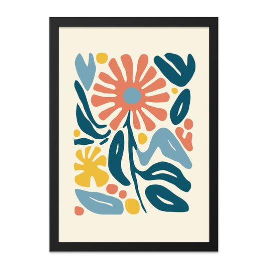 Abstract Floral Wall Art, Matisse Inspired Print, Modern Botanical Decor, Colorful Flower Wall Decor, Living Room Art Print - Tawshia