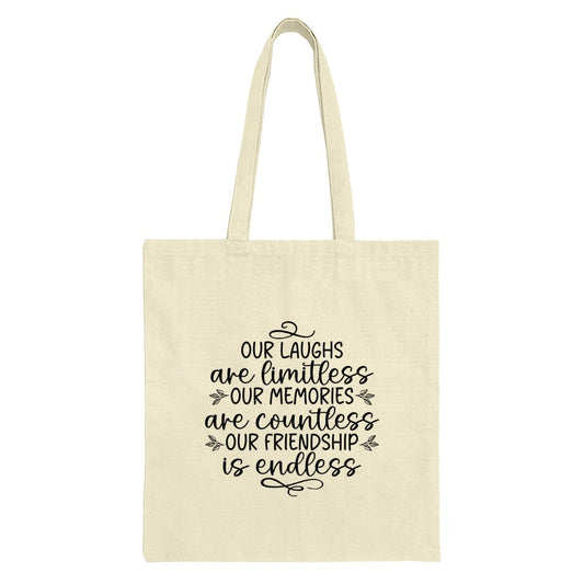 Friendship Tote Bag, Endless Friendship, Gift For Friend, Best Friend Gift, Quote Tote Bag, Travel Bag, Shoulder Bag, Everyday Bag - Tawshia