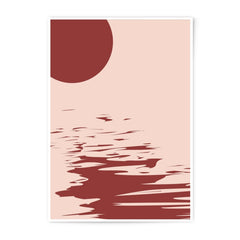 Minimalist Sunset Photographic Print, Modern Art, Abstract Sun, Coastal Decor, Calming Wall Art, Home Decor, Aesthetic Print - Tawshia