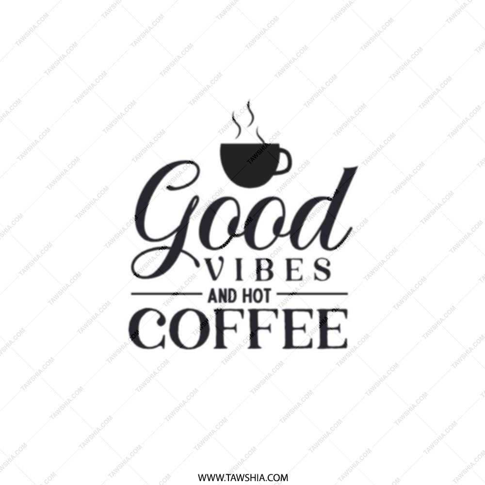 Good Vibes Coffee Pocket Mirror, Hot Coffee Compact Mirror, Motivational Mirror, Coffee Lover Gift, Positive Quote Mirror, Cute Mirror - Tawshia