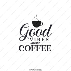 Good Vibes Coffee Pocket Mirror, Hot Coffee Compact Mirror, Motivational Mirror, Coffee Lover Gift, Positive Quote Mirror, Cute Mirror - Tawshia