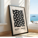 Bauhaus Exhibition Wall Art, 1923 Art Print, Geometric Wall Decor, Mid Century Modern Poster, Abstract Art, Black and White Wall Art - Tawshia