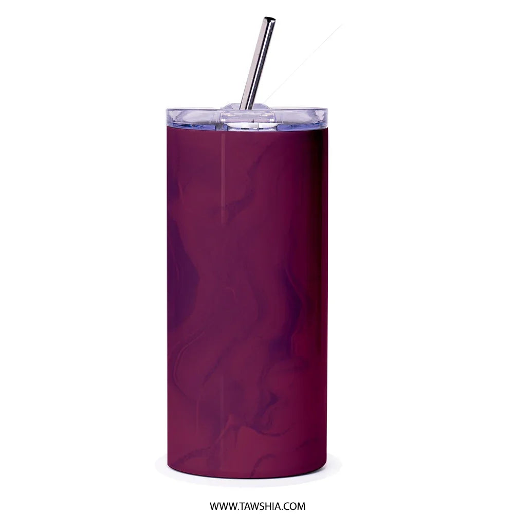 Elegant Maroon Swirl Design Insulated Tumbler product