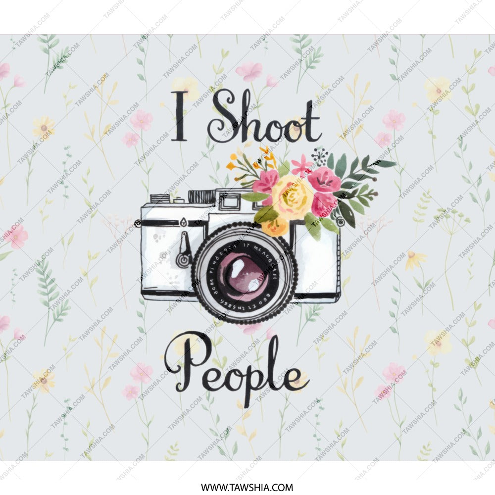 I Shoot People Backpack, Photographer Backpack, Floral Camera Design, Watercolor Art Backpack, Photo Lover Backpack, Unique Backpack - Tawshia