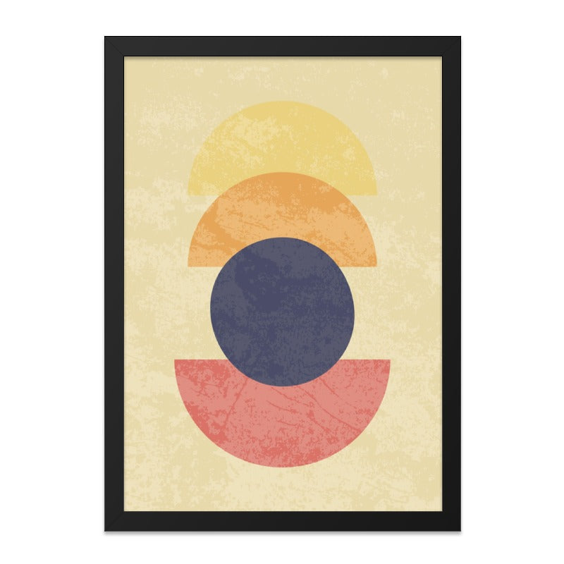 Modern Abstract Wall Art, Geometric Print Decor, Circle and Semi Circle Art Print, Contemporary Wall Decor, Minimalist Art, Home Decor - Tawshia