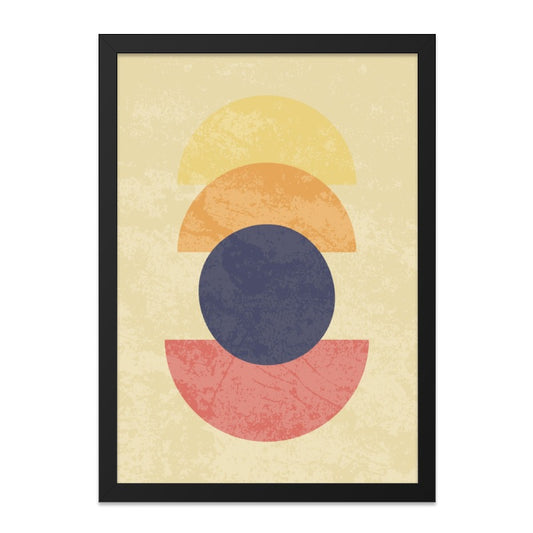 Modern Abstract Wall Art, Geometric Print Decor, Circle and Semi Circle Art Print, Contemporary Wall Decor, Minimalist Art, Home Decor - Tawshia