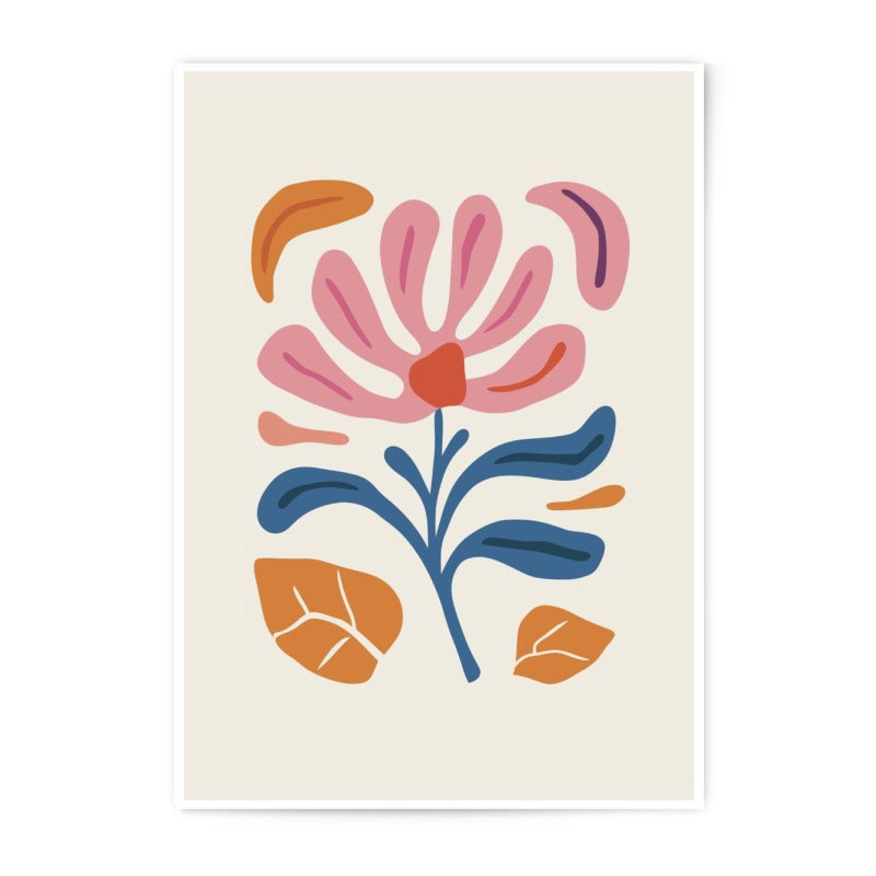Abstract Floral Photographic Print, Pink Flower Art, Botanical Wall Decor, Modern Art Print, Home Decor, Gift Idea - Tawshia