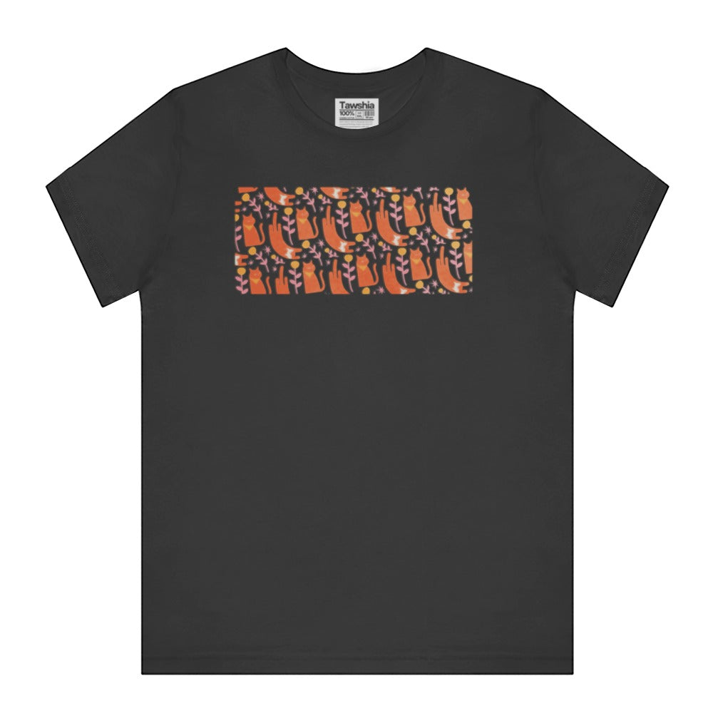 Unique Graphic Print Casual Black T-shirt product type
