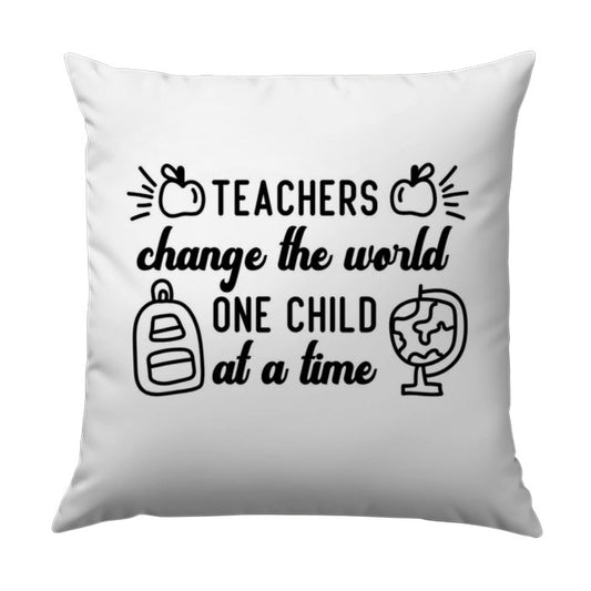 Teacher Appreciation Pillow, Teachers Change The World Pillow, Gift For Teacher, Teaching Pillow, Teacher's Day Decor, Thank You Gift - Tawshia