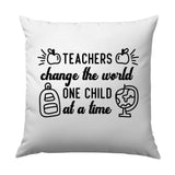Teacher Appreciation Pillow, Teachers Change The World Pillow, Gift For Teacher, Teaching Pillow, Teacher's Day Decor, Thank You Gift - Tawshia
