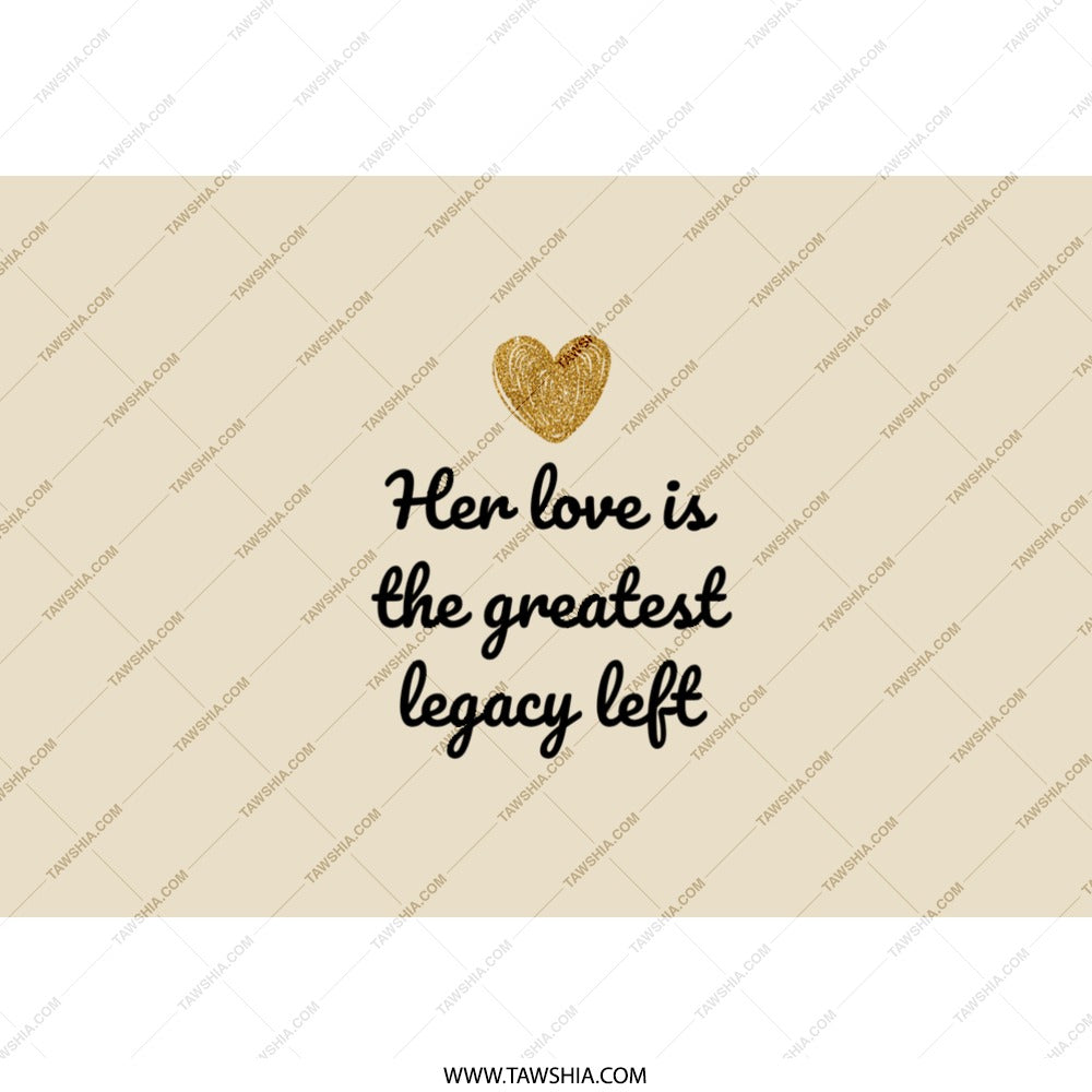 Love Legacy Tumbler, Mother's Day Gift, Gift for Mom, Inspirational Tumbler, Gold Heart Design, Personalized Drinkware, Coffee Tumbler - Tawshia