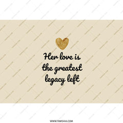 Love Legacy Tumbler, Mother's Day Gift, Gift for Mom, Inspirational Tumbler, Gold Heart Design, Personalized Drinkware, Coffee Tumbler - Tawshia