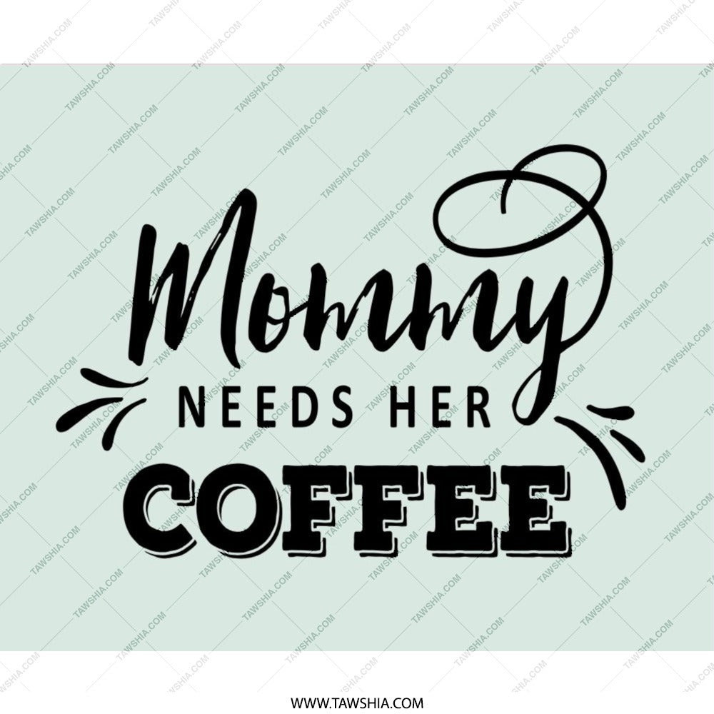 Mommy Needs Coffee Mouse Pad, Funny Mom Gift, Mother's Day Mousepad, Cute Coffee Lover Desk Decor, New Mom Gift, Home Office Accessory - Tawshia