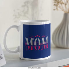Super Mom Graphic Print Blue Mug product