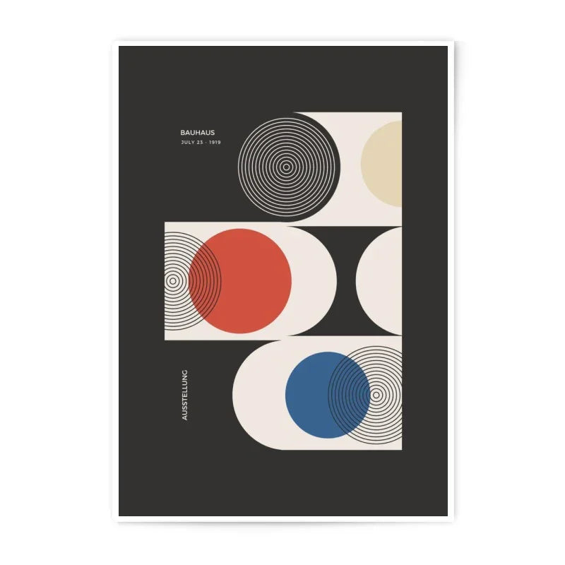 Bauhaus Ausstellung Photographic Print, Geometric Art Print, Modern Art Poster, Abstract Wall Art, July 23 1919 Art Print - Tawshia