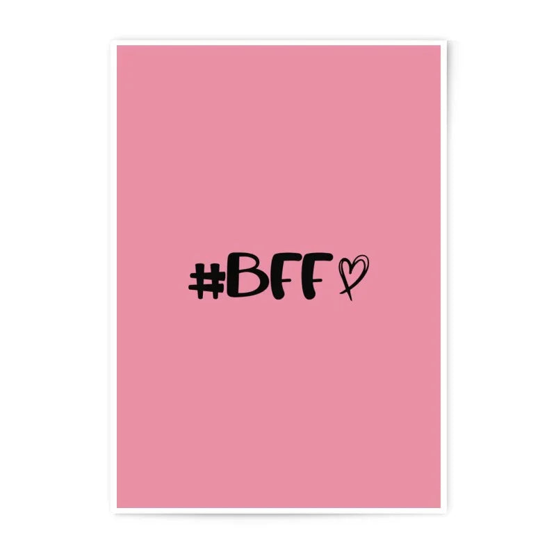 BFF Heart Photographic Prints, Best Friends Forever Decor, Cute Wall Art, Friendship Gift, Room Decor, Aesthetic Room Decor, Girl Room Decor - Tawshia