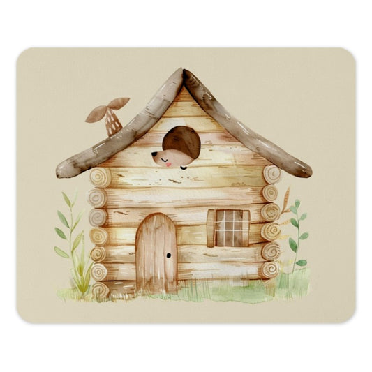 Hedgehog MousePad, Cute Animal Design, Cabin Mouse Pad, Watercolor Mousepad, Desk Accessories, Office Decor, Gift Idea, Home Office - Tawshia