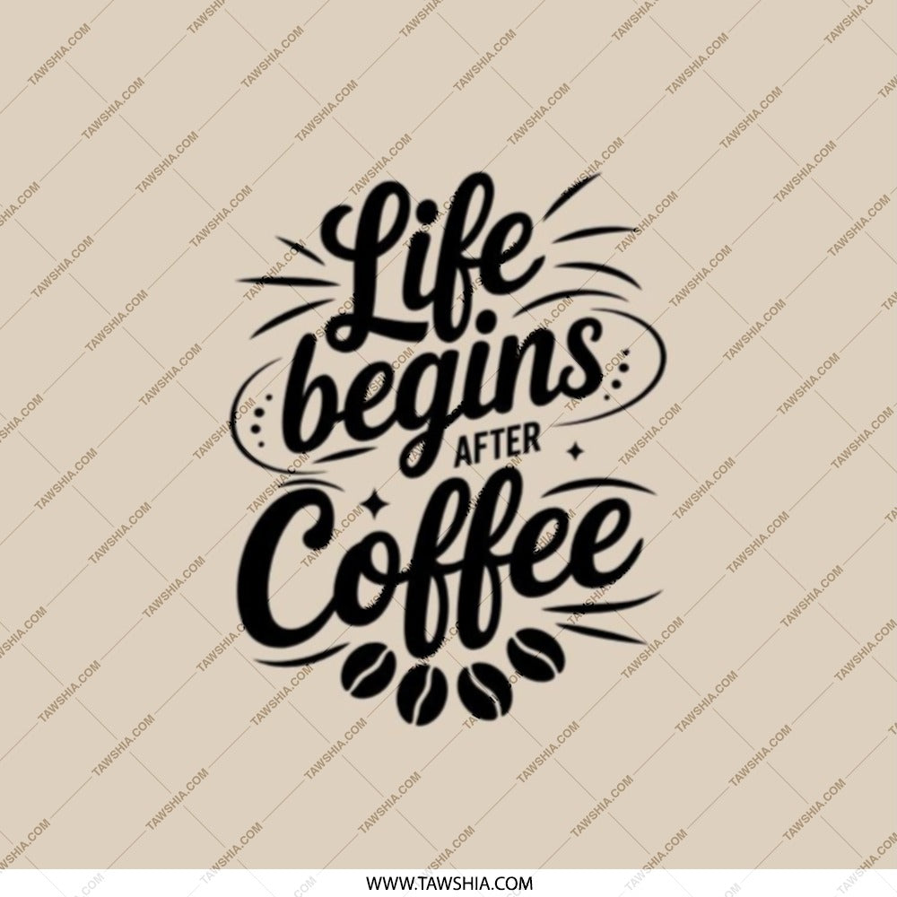 Life Begins After Coffee Pocket Mirror, Coffee Lover Gift, Inspirational Mirror, Daily Motivation, Portable Mirror, Cute Makeup Mirror - Tawshia