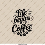 Life Begins After Coffee Pocket Mirror, Coffee Lover Gift, Inspirational Mirror, Daily Motivation, Portable Mirror, Cute Makeup Mirror - Tawshia