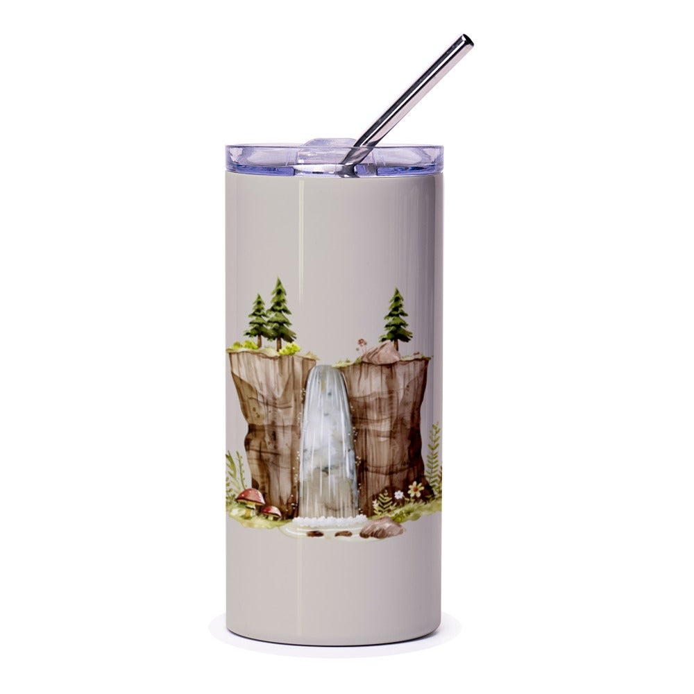 Waterfall Tumbler, Nature Tumbler, Landscape Tumbler, Outdoor Tumbler, Adventure Tumbler, Gift Idea, Travel Tumbler, Forest Design Tumbler - Tawshia