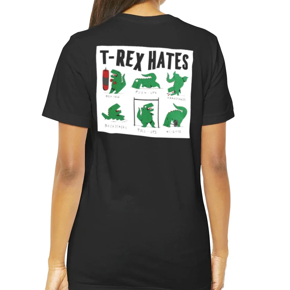 Fun T-Rex Hates Exercises Graphic T-Shirt product